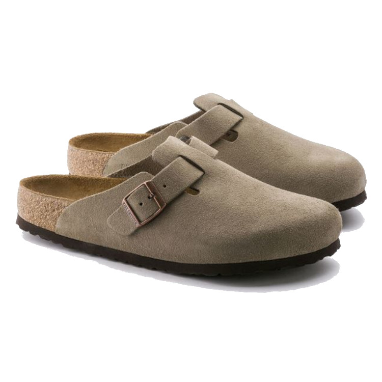 Birkenstock Boston SFB Suede Leather Clog | Taupe | Narrow - Women's (0560773) - Image 4